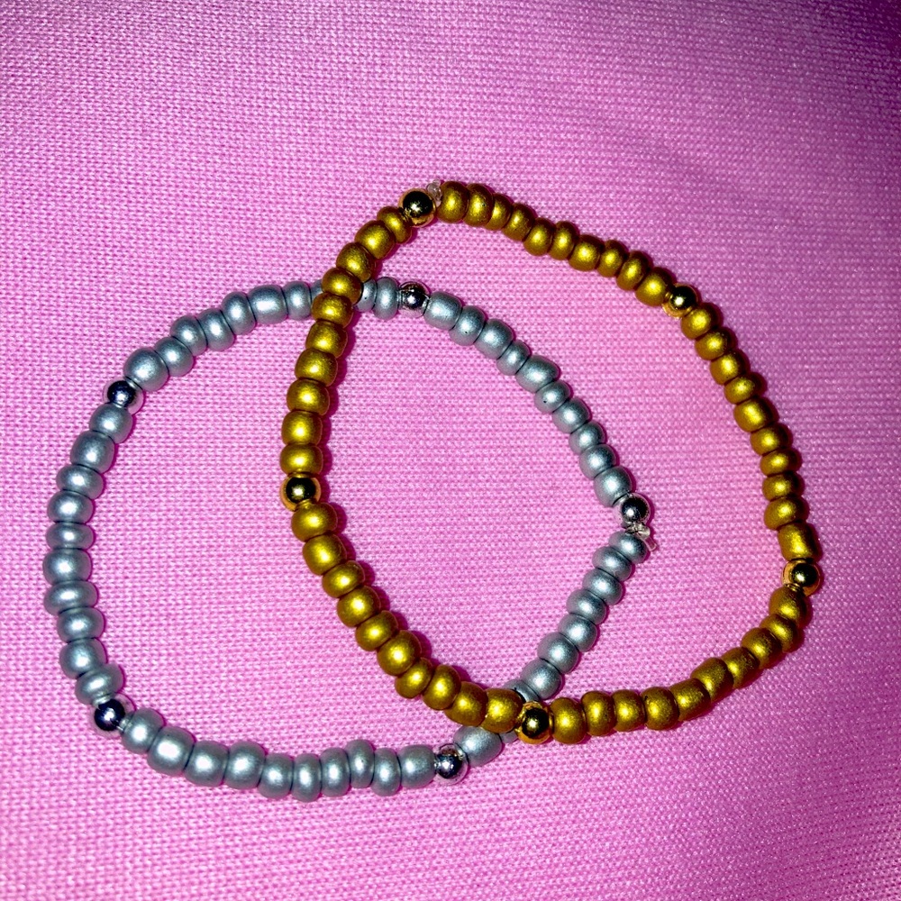 Bracelet duo gold and silver.